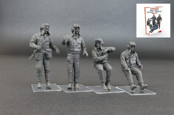 Modellino model kit di montaggio  Miniart  SOVIET TANK CREW -70s KIT 1:35