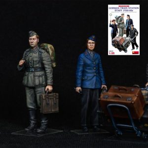 Modellino model kit di montaggio  Miniart  GERMAN TRAIN STATION STAFF 1930-40 KIT 1:35