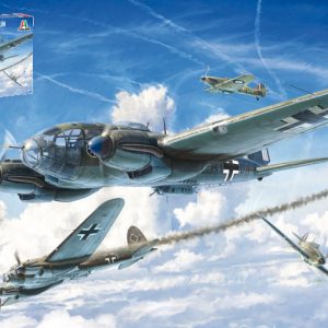 Modellino modellismo kit di montaggio aerei Italeri  HE 111 H-6 BATTLE OF BRITAIN 80th ANN.KIT 1:72