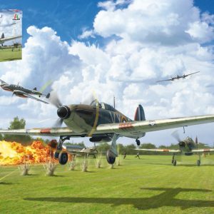 Modellino modellismo kit di montaggio aerei Italeri  HURRICANE Mk.I BATTLE OF BRITAIN 80th ANN.KIT 1:48