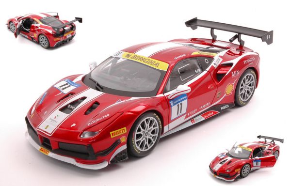 Modellino auto scala 1:24 Burago FERRARI 488 CHALLENGE N.11 FORMULA RACING