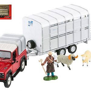 Modellino Britains LAND ROVER fattoria FARMER SET scala 1:32 modellismo statico