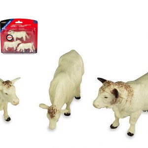 Modellino mezzi agricoli Britains BOVINI CHAROLAIS scala 1:32 modellismo statico