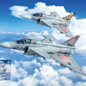 Modellino aereo kit di montaggio modellismo Italeri SAAB JA 37 JAKTVIGGEN 1:48
