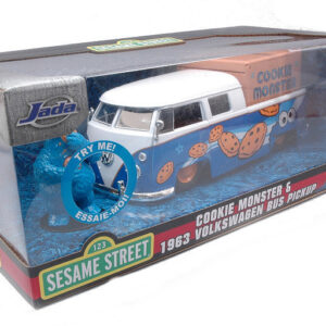 Modellino auto VW BUS t1 t2 samba PICK COOKIE MONSTER FIGURE scala 1:24 movie