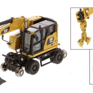 Modellino Diecast Master CAT M323F RAILROAD WHEELED scala 1:87 mezzi industriali