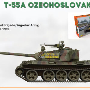 Modellino carri armati militari Miniart T-55A CZECHOSLOVAK kit di montaggio 1:35