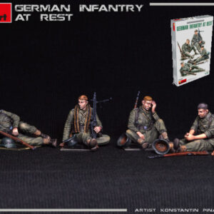 Modellino figure soldati Miniart kit di montaggio GERMAN INFANTRY scala 1:35