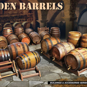 Modellino diorami kit di montaggio Miniart BARILI WOODEN BARRELS KIT scala 1:35