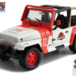 Modellino auto scala 1:24 JEEP WRANGLER JURASSIC PARK diecast modellismo