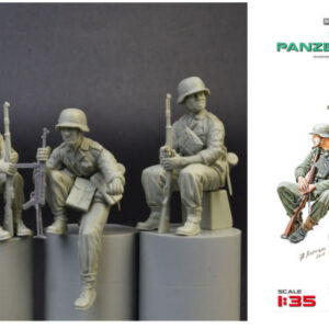 Modellino model kit di montaggio soldati figure GERMAN PANZER GRENADIERS KIT 1:35