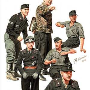 Modellino model kit di montaggio soldati figure Miniart GERMAN TANK CREW KIT 1:35