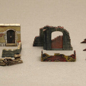 Modellino diorami modellismo kit di montaggio Italeri MURI E ROVINE WW II KIT 1:72