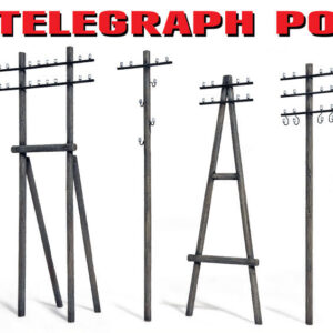 Modellino diorami modellismo POSTE TEELGRAFO Miniart TELEGRAPH POLES KIT 1:35