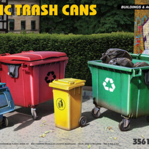 Modellino diorami modellismo BIDONI Miniart PLASTIC TRASH CANS SCALA 1:35