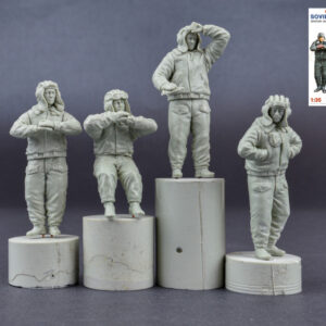 Modellino figure carri armati kit montaggio Miniart SOVIET TANK CREW scala 1:35