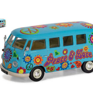 Modellino auto scala 1:43 Corgi VW CAMPER BUS VAN T1 T2 PEACE LOVE FREEDOM .