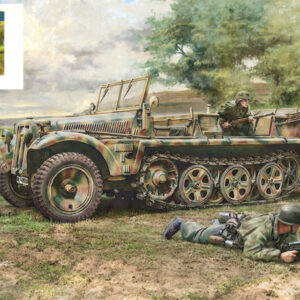 Modellino model kit di montaggio mezzi militari tank Italeri SD.KFZ.10 DEMAG D7 WITH GERMAN PARATROOPERS KIT 1:35 guerra