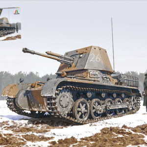 Modellino model kit di montaggio mezzi militari tank Italeri PANZERJAGER I KIT 1:35 guerra