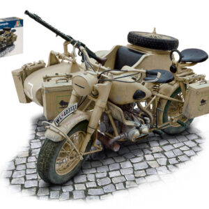 Modellino model kit di montaggio mezzi militari tank Italeri  BMW R75 GERMAN MILITARY MOTOR WSIDECAR KIT 1:9 guerra