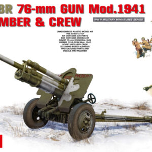 Modellino model kit di montaggio mezzi militari tank Miniart  USV-BR 76mm GUN MOD.1941 KIT 1:35 guerra