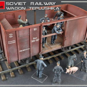 Modellino model kit di montaggio mezzi militari tank Miniart  SOVIET RAILWAY WAGON TEPLUSHKA KIT 1:35 guerra