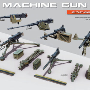 Modellino model kit di montaggio mezzi militari tank Miniart  U.S. MACHINE GUN SET KIT 1:35 guerra