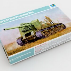 Modellino model kit di montaggio tank CARRO SOVIET S-51 SELF PROPELLED GUN KIT 1:35