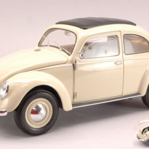 Modellino auto scala 1:18 VW BEETLE kafer maggiolino maggiolone bianco diecast