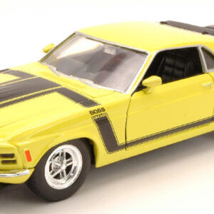 Modellino auto scala 1:24 FORD MUSTANG BOSS diecast modellismo giallo collezione