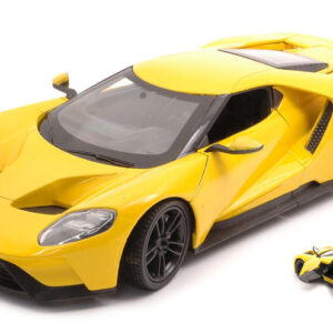 Modellino auto scala 1:24 FORD GT diecast modellismo collezione giallo welly