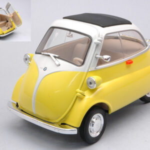 Modellino auto scala 1:18 BMW ISETTA 250 giallo modellismo statico collezione