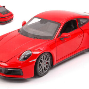 Modellino auto scala 1:24 PORSCHE 911 CARRERA 4S diecast rosso modellismo