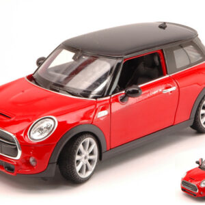 Modellino auto scala 1:24 MINI COOPER HATCH diecast rosso modellismo collezione