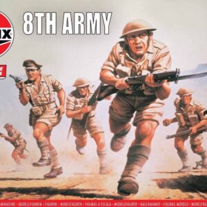 Modellino soldati model kit modellismo diorami Airfix  WWII BRITISH 8th ARMY KIT 1:76