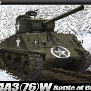 Modellino model kit di montaggio carri armati tank Academy  M4 A3 (76) W BATTLE OF BULGE KIT 1:35