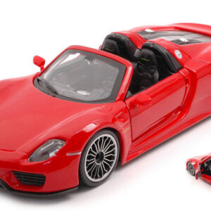 Modellino auto scala 1:24 Burago PORSCHE 918 SPYDER 2015 RED diecast modellismo