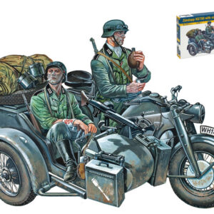 Modellino model kit di montaggio Italeri ZUNDAPP KS750 SIDECAR scala 1:35 modellismo