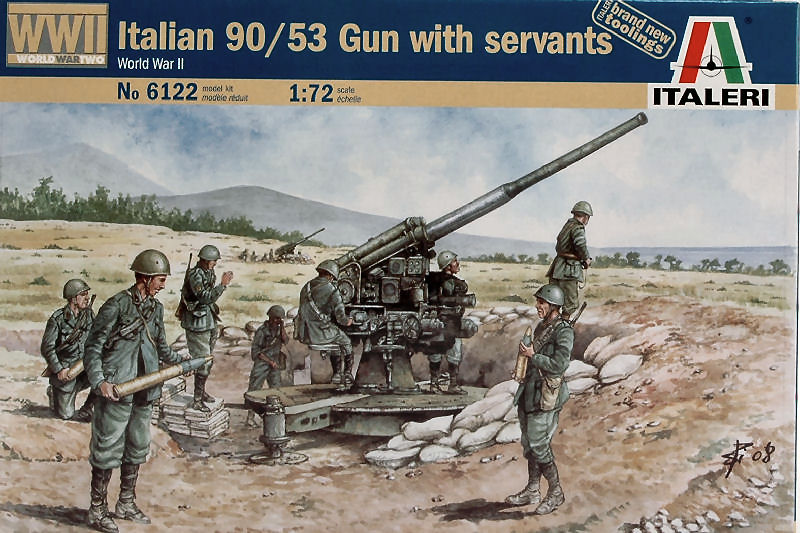 Italeri Miniature Soldats Model Kit Modélisme Dioramas Italeri Italien 9053 Gun Cfig 