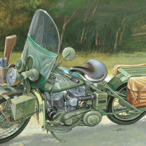 Modellino model kit di montaggio moto Italeri US ARMY WW II MOTORCYCLE scala 1:9