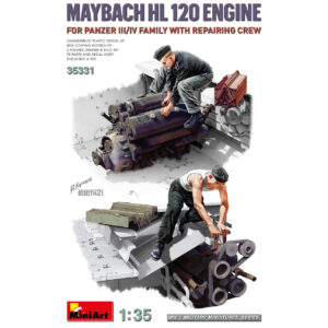Modellino soldati model kit modellismo diorami Miniart  MAYBACH HL 120 ENGINE WREPAIR CREW KIT 1:35