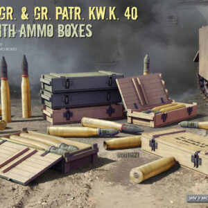 Modellino diorami modellismo Miniart  7,5 cm SHELL WITH AMMO BOXES model  KIT 1:35