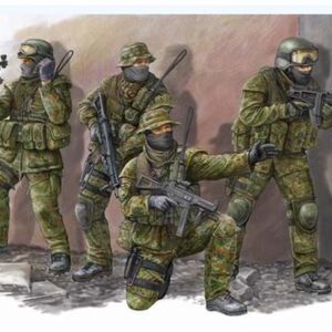Modellino soldati model kit modellismo diorami Trumpeter  MODERN GERMAN COMMANDOS KIT 1:35