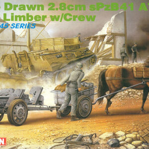 Modellino model kit di montaggio  Dragon  HORSE DRAW 2.8 cm sPzB41 AT GUN KIT 1:35 modellismo
