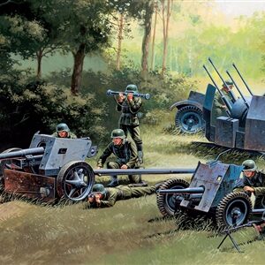 Modellino model kit di montaggio Italeri GUNS SET PAK 35 - PAK 40 - FLACK 38 KIT 1:72 modellismo