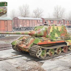 Modellino carri armati tank model kit di montaggio Italeri SD.KFZ.186 JAGDTIGER 1:56