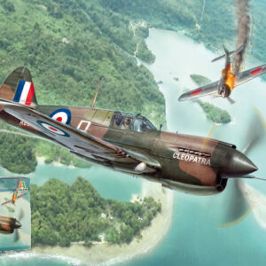 Modellino aerei kit di montaggio Italeri P-40EK KITTYHAWK scala 1:48 modellismo