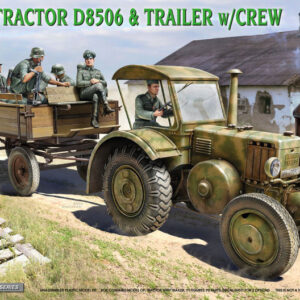 Modellino model kit Miniart GERMAN TRACTOR D8506 WITH TRAILER scala 1:35 modellismo