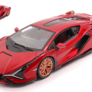 Modellino auto scala 1:24 Burago LAMBORGHINI SIAN FKP 37 RED diecast modellismo