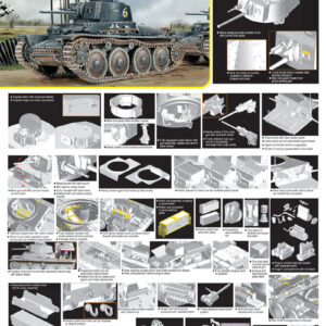Modellino model kit di montaggio Dragon PZ.KPFW.38(t) AUSF.G INTERIOR 1:35 modellismo collezione